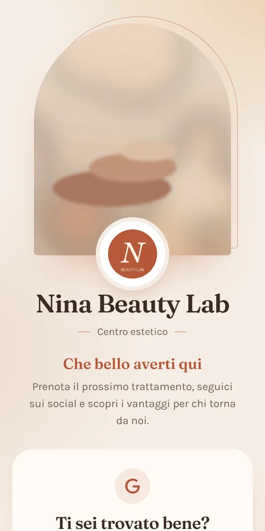 Pagina in stile Warm Beauty, esempio